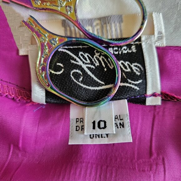 L. Magnin Skirt Womens 10 Fuchsia Wrap VTG Farinae Collection Midi Lined Boho - Picture 10 of 15